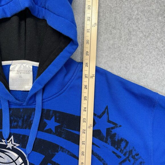 Y2K Orlando Magic Men’s XL Blue Hoodie Zipway Pullover Side Zip NBA Vintage - Picture 8 of 9